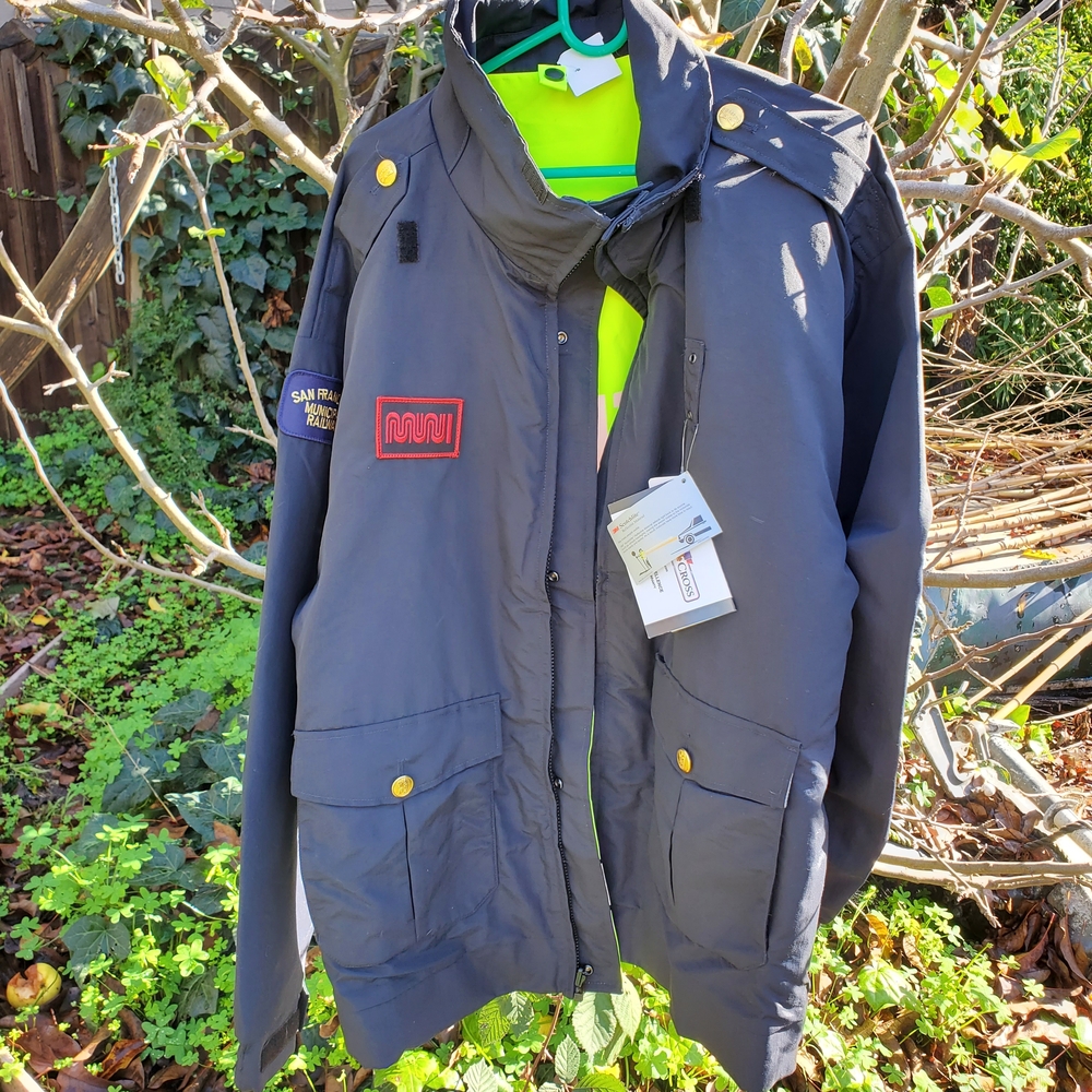 Muni  Men's Navy Blue  Jacket with Gold Accents